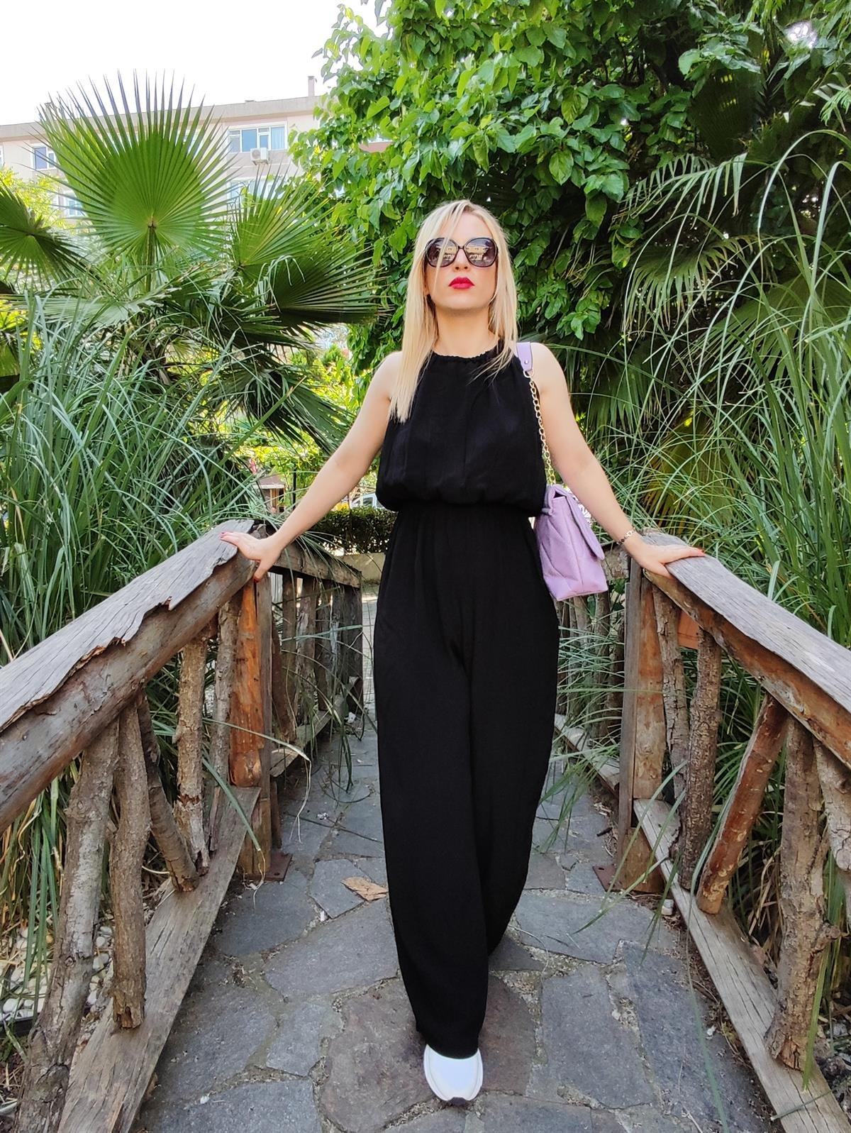 Siyah Halter Tulum 