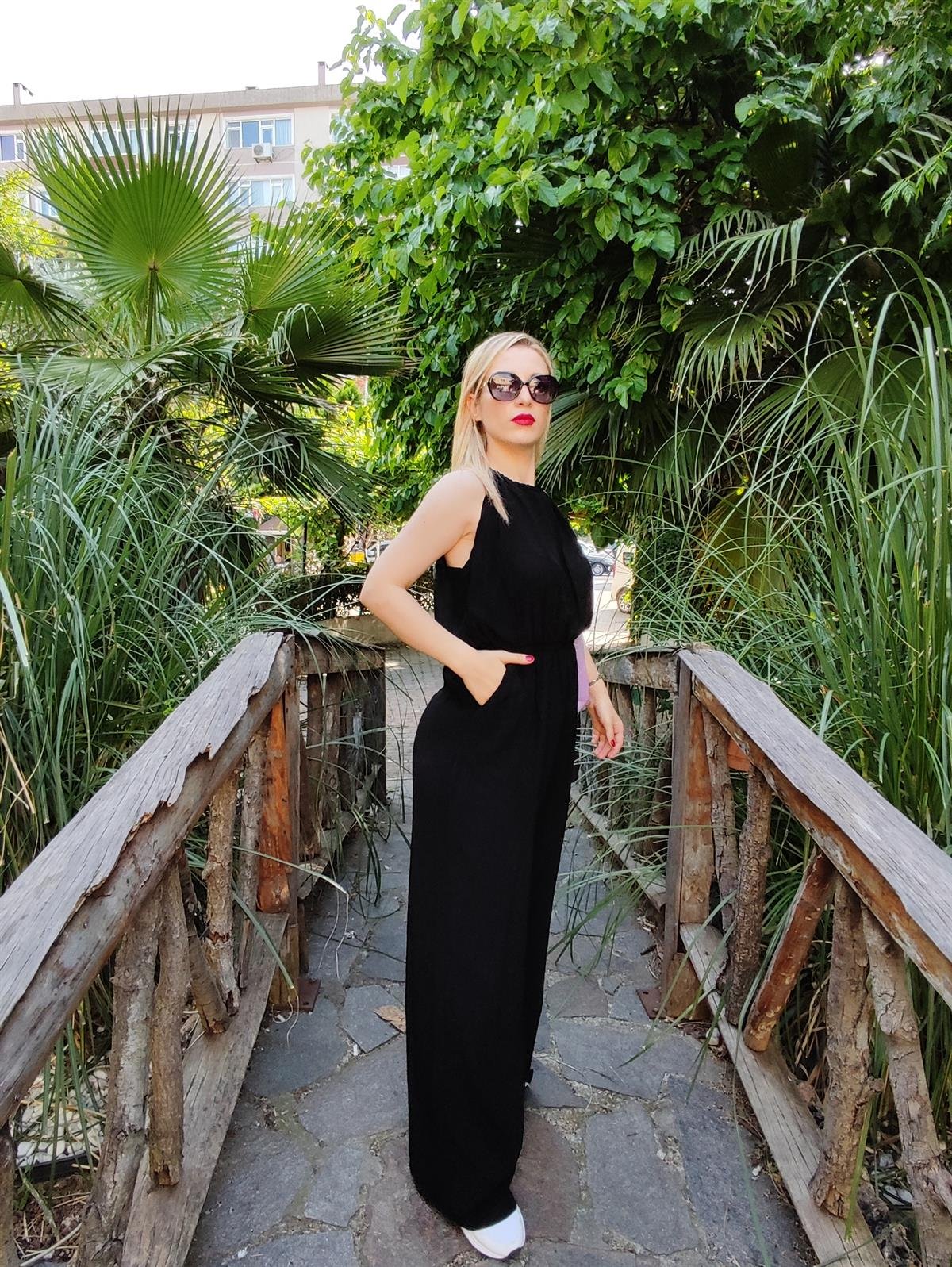Siyah Halter Tulum 