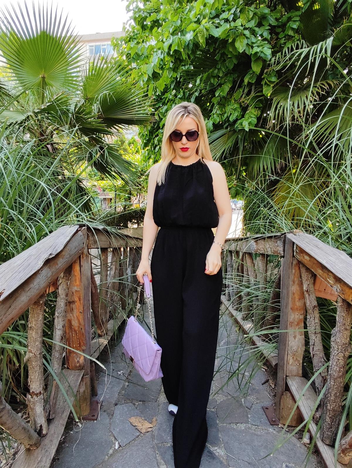 Siyah Halter Tulum 