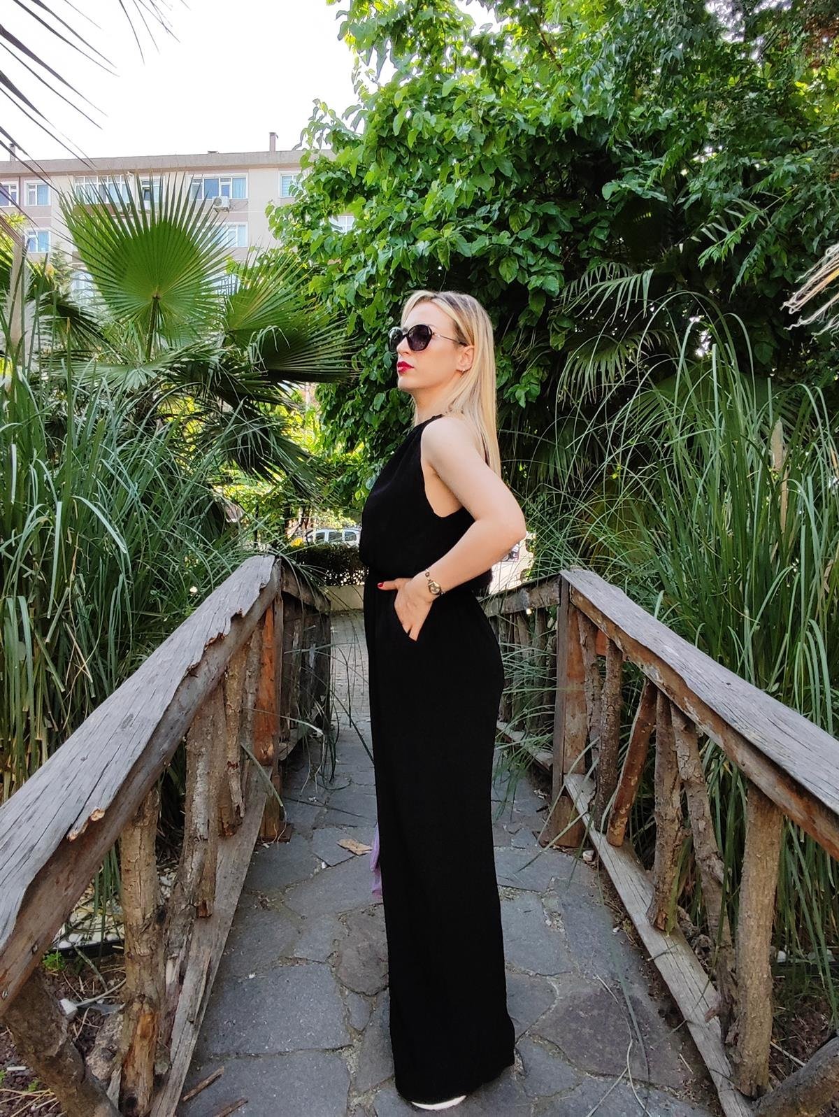 Siyah Halter Tulum 