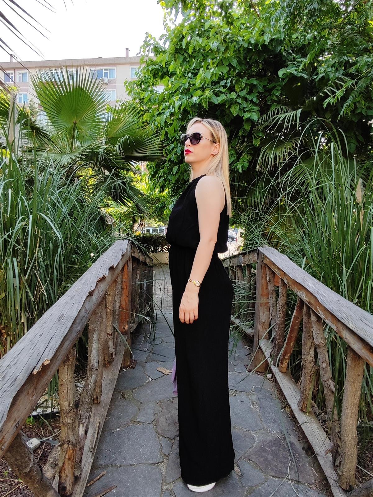 Siyah Halter Tulum 