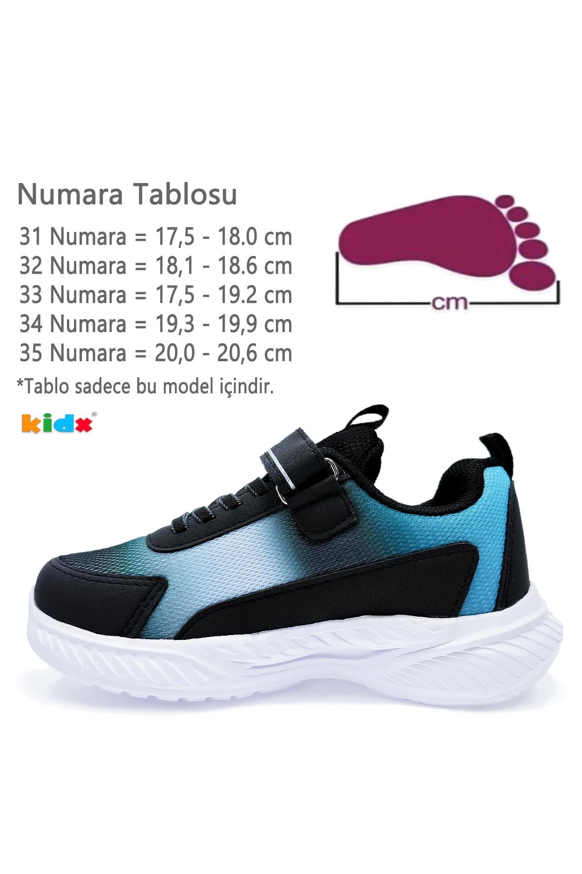 Kidx Drops Stripes Sneaker Erkek Çocuk Spor Ayakkabı Mavi