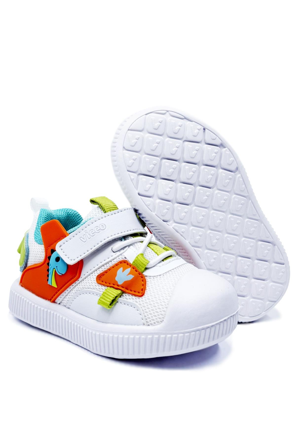 Vicco Snoop Unisex Bebek Ve Çocuk Günlük Spor Ayakkabı Turuncu Beyaz