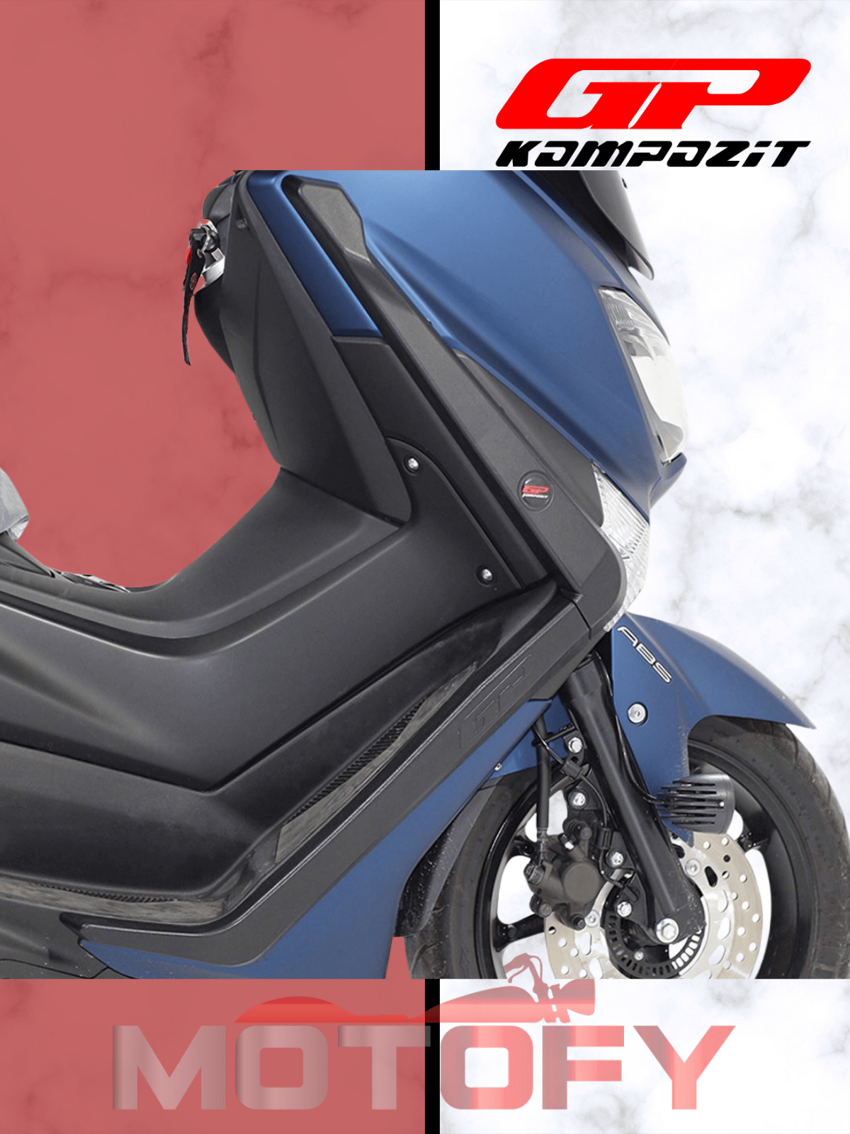 GP Kompozit Yamaha NMAX 125 / 155 2015-2020 Uyumlu Bacak Koruma Siyah