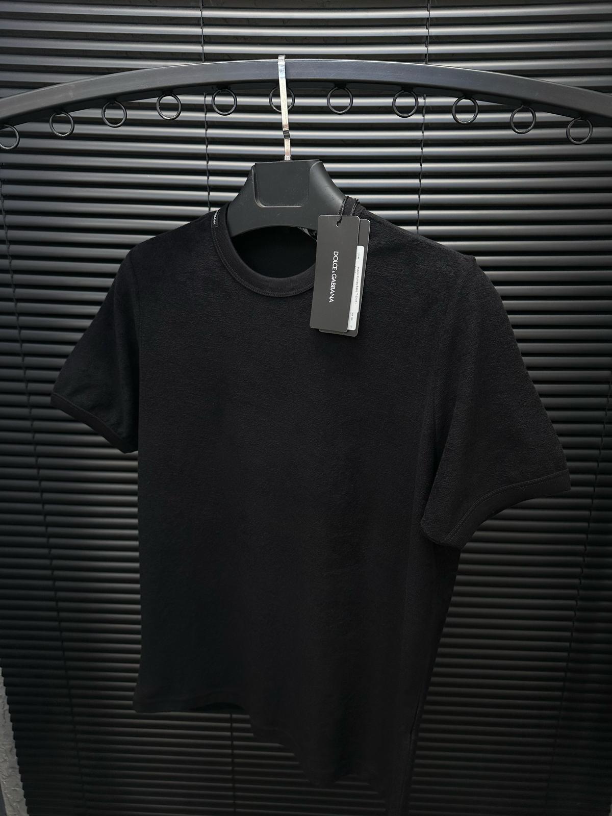 Bisiklet YakaHavlu Kumaş Basic T-Shirt - Beyaz