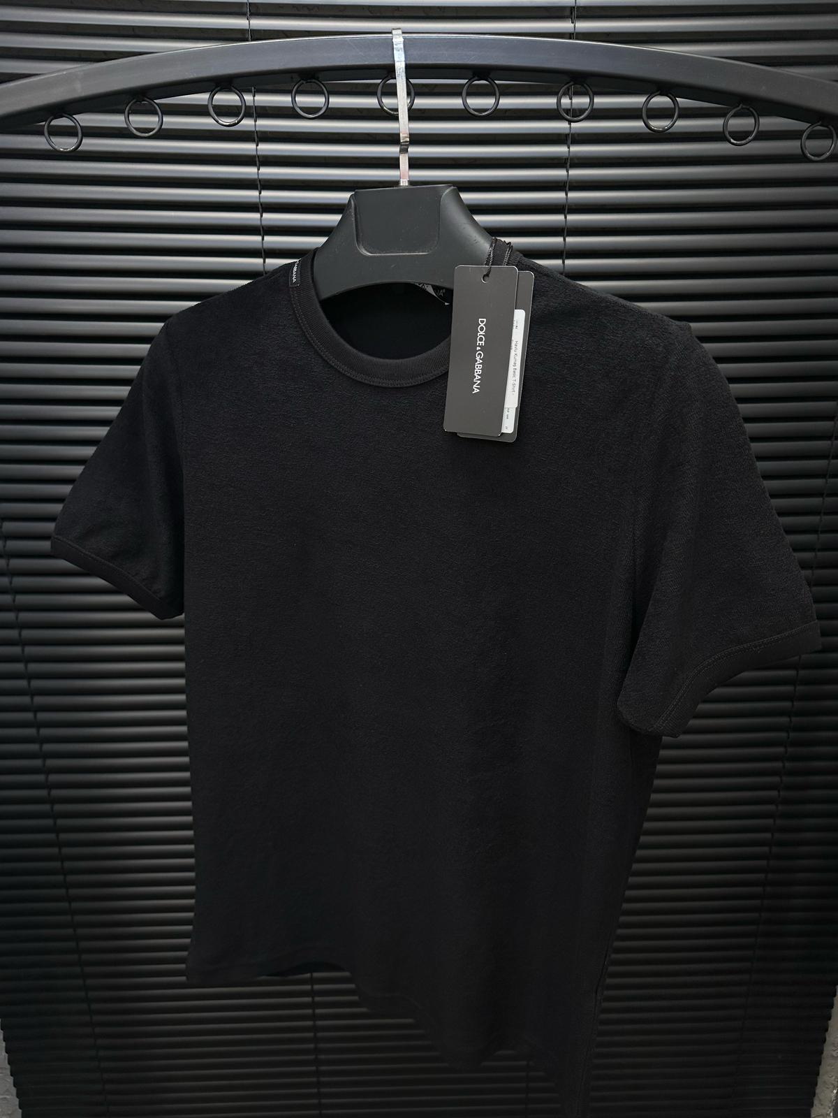 Bisiklet YakaHavlu Kumaş Basic T-Shirt - Beyaz