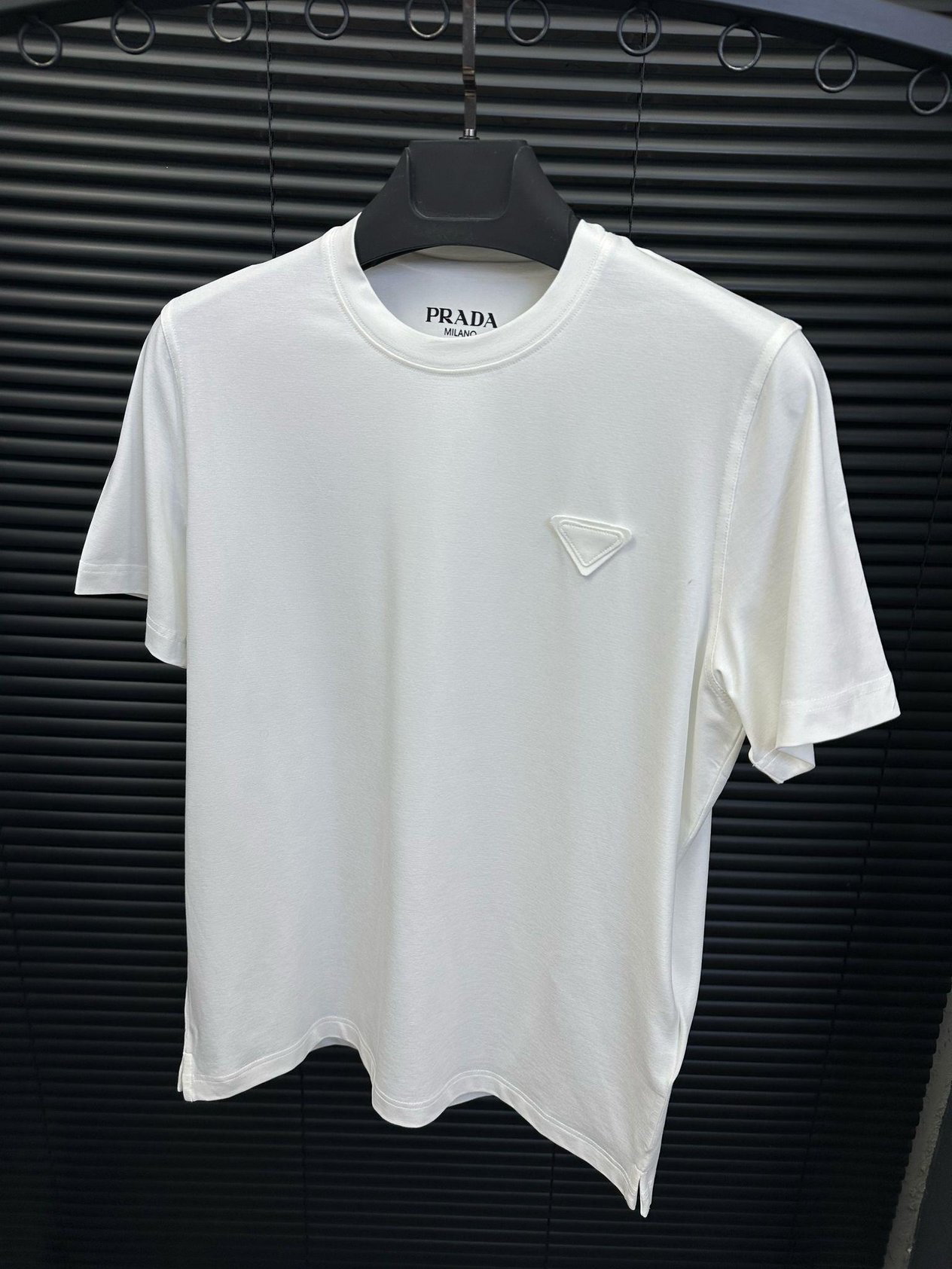 Bisiklet YakaTonaton Armalı Likralı T-Shirt - Beyaz