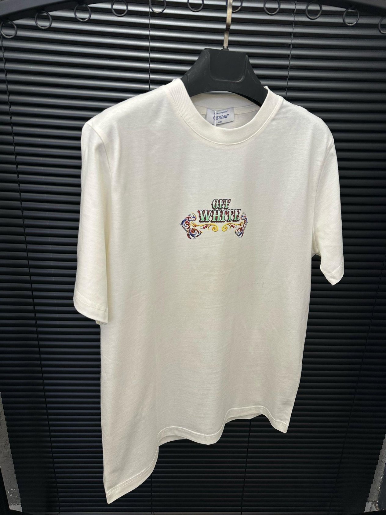 Bisiklet YakaVegas Göğüs Ve Sırt Baskılı T-Shirt - Ekru