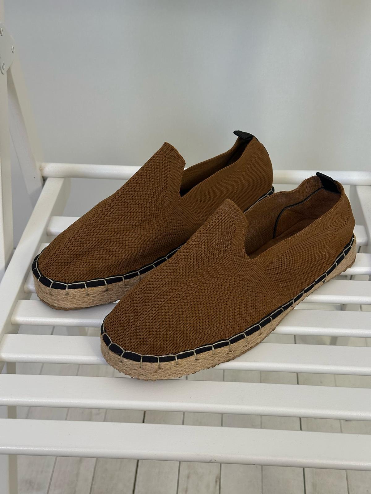 EspadrilTriko Kumaş Hasır Tabanlı Espadril