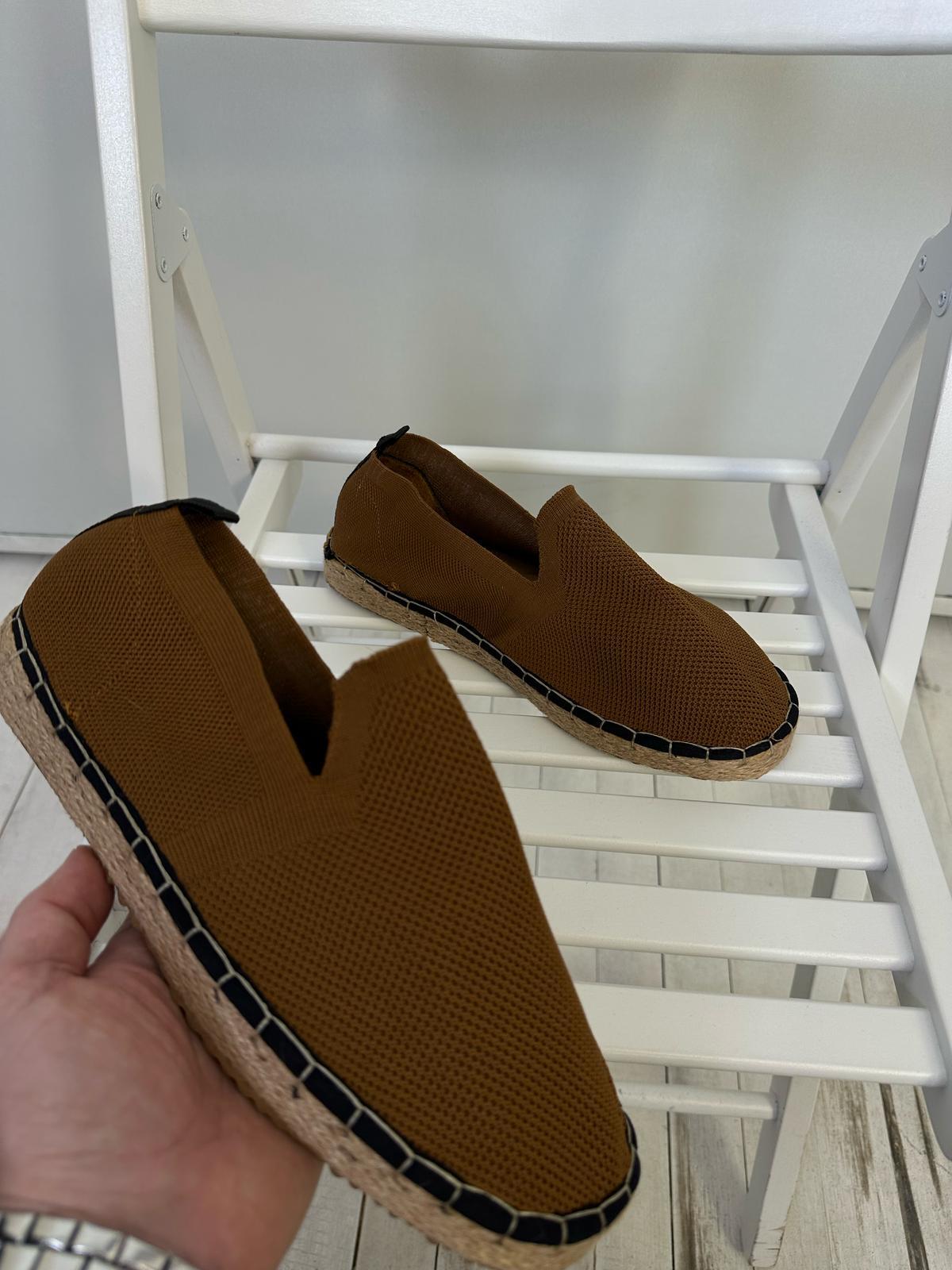 EspadrilTriko Kumaş Hasır Tabanlı Espadril