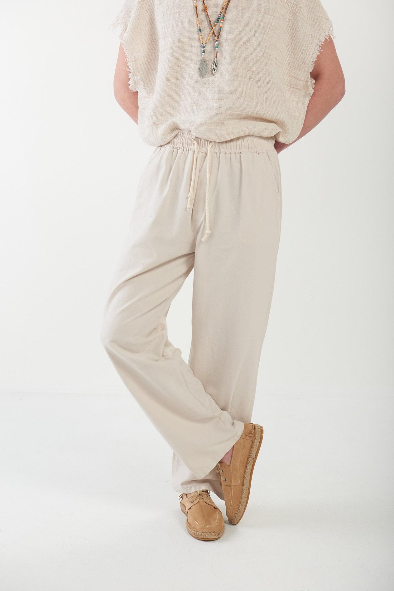 KetenGabardın Baggy Pantolon