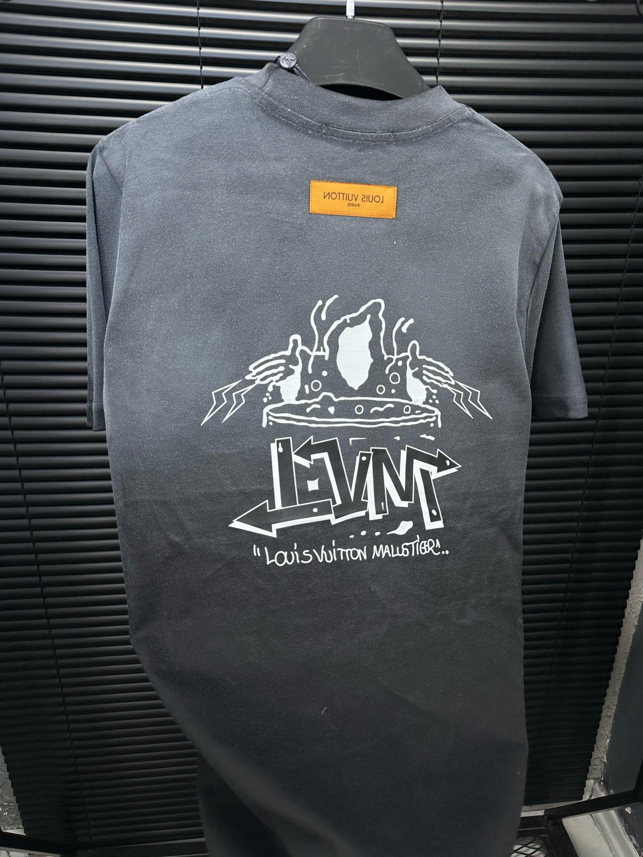 OversizeRenk Geçişli Marka Baskılı Oversize T-Shirt - Antrasit
