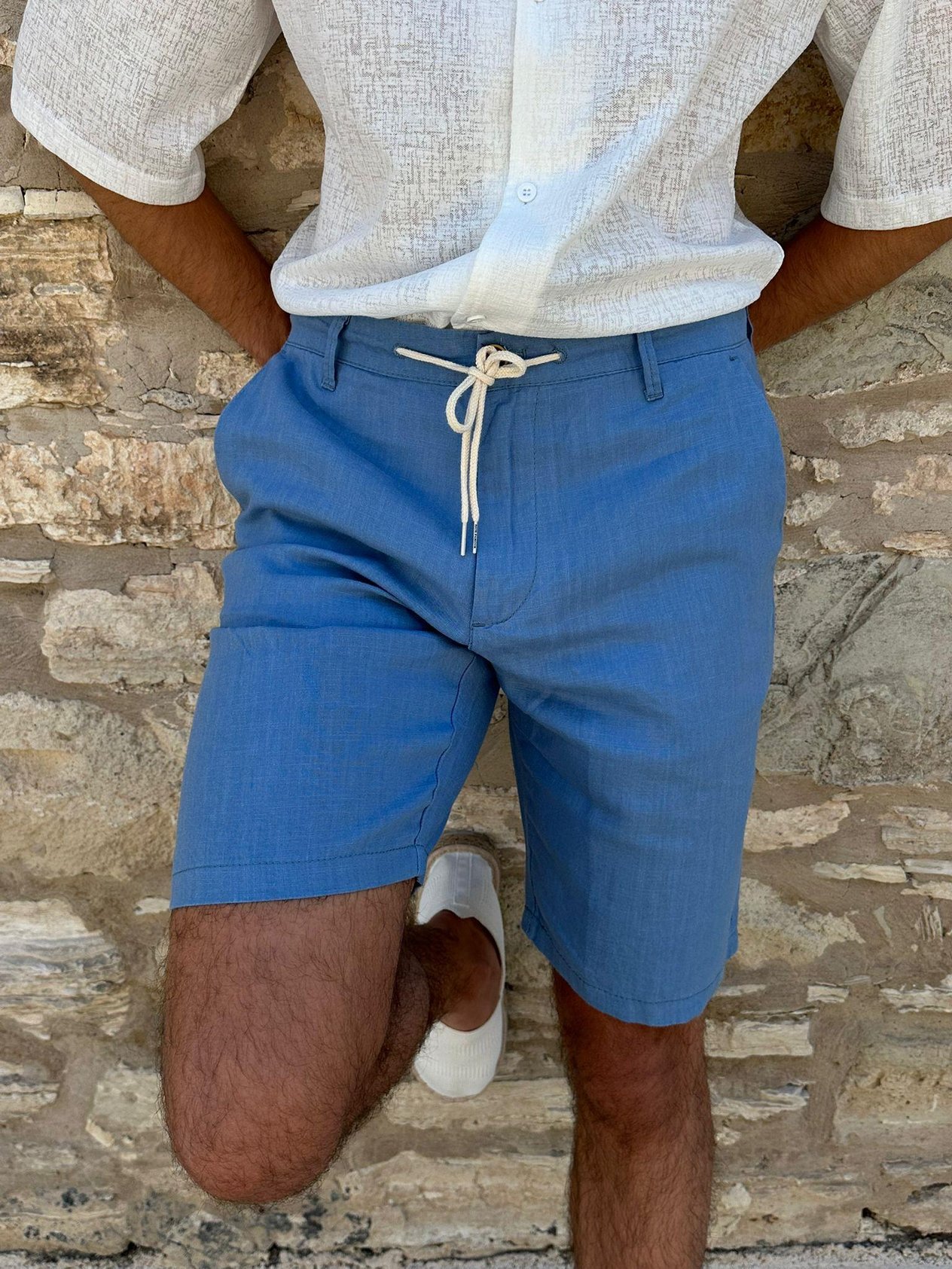 ŞortLinen Kumaş %100 Keten Şort