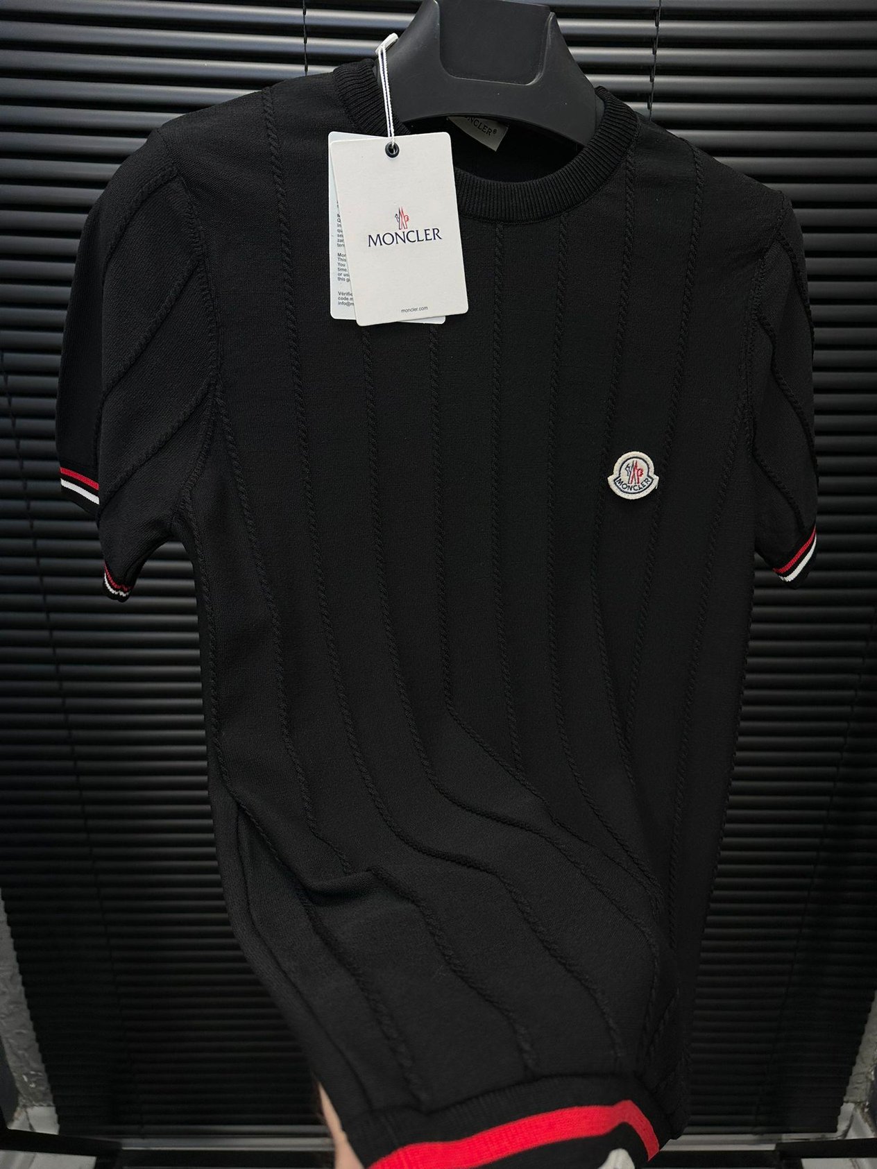 Triko T-ShirtNakış Göğüs Logolu Triko T-Shirt - Beyaz