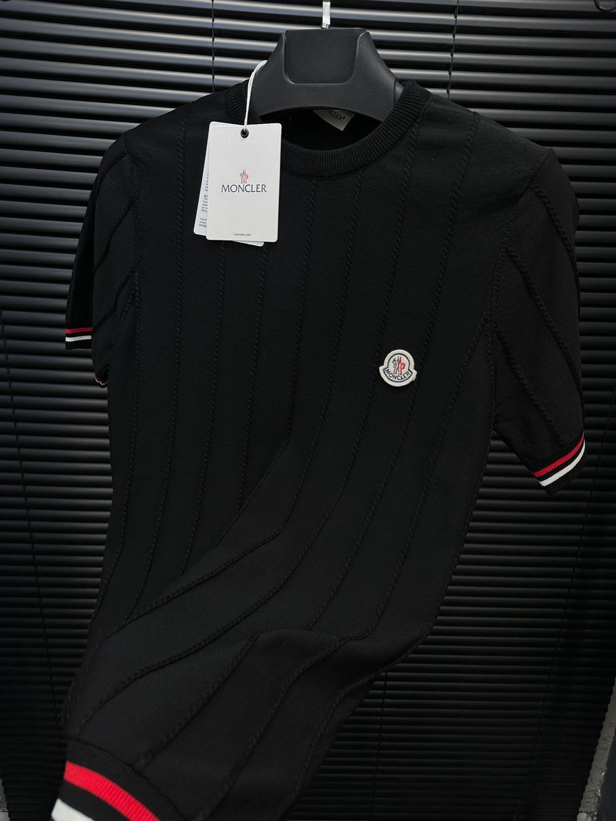 Triko T-ShirtNakış Göğüs Logolu Triko T-Shirt - Beyaz