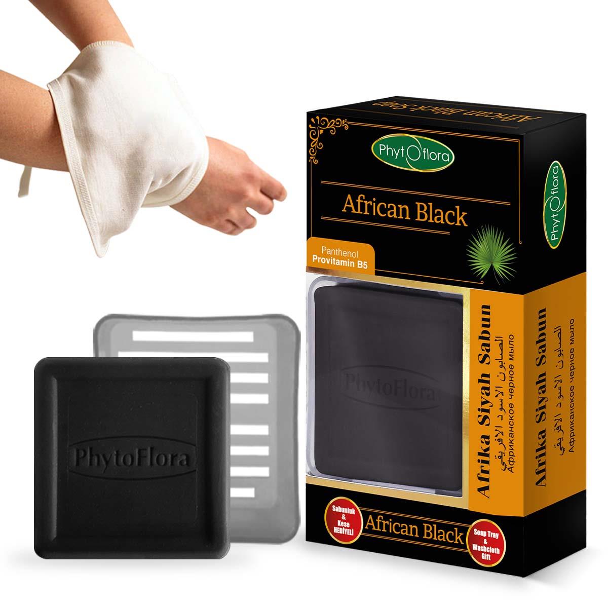 African Black (Siyah Sabun) Kese ve Sabunluk Hediyeli