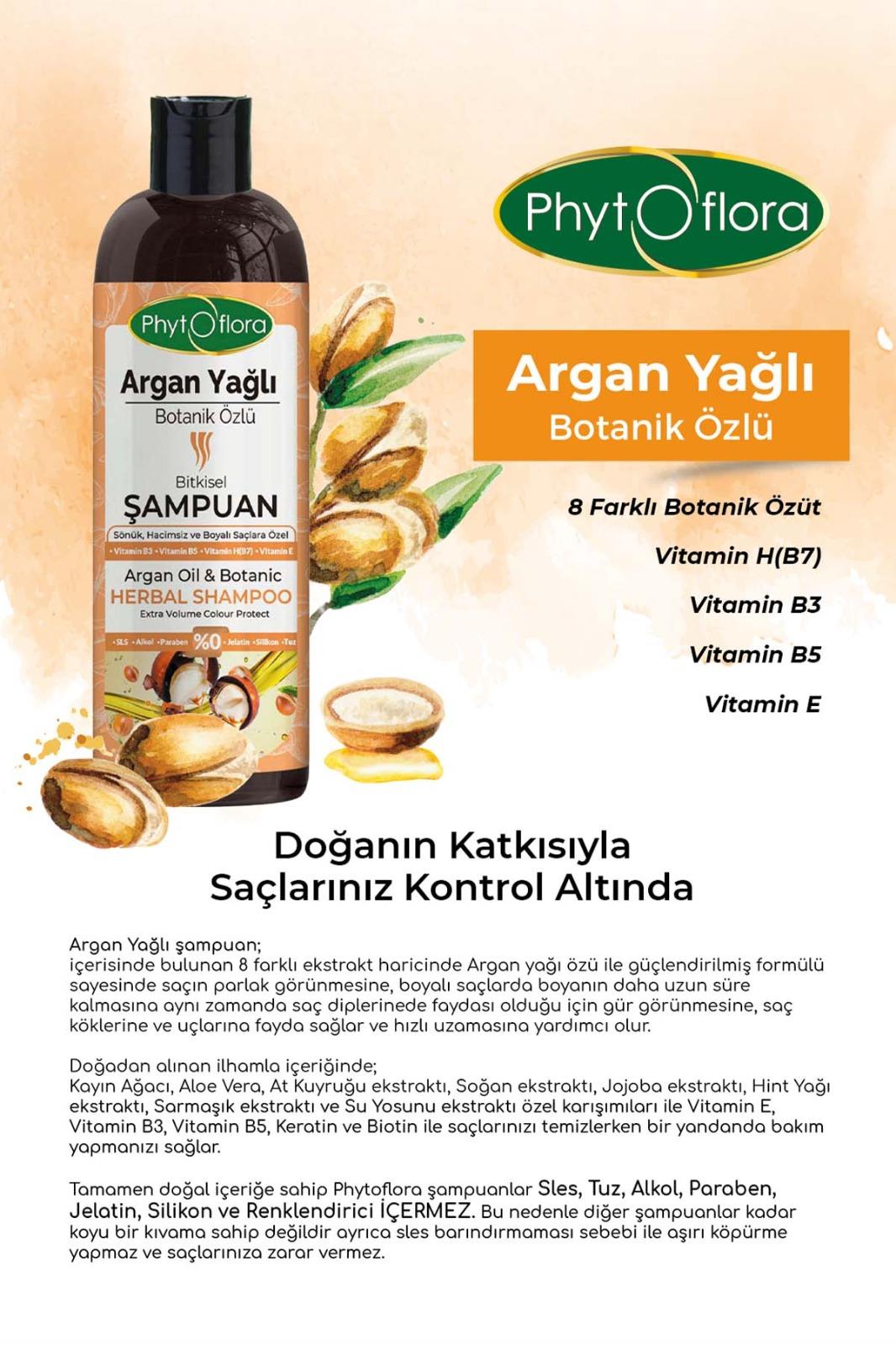 Tuzsuz Hassas Sönük Hacimsiz Ve Boyalı Saçlara Özel Argan Yağlı Bitkisel Şampuan