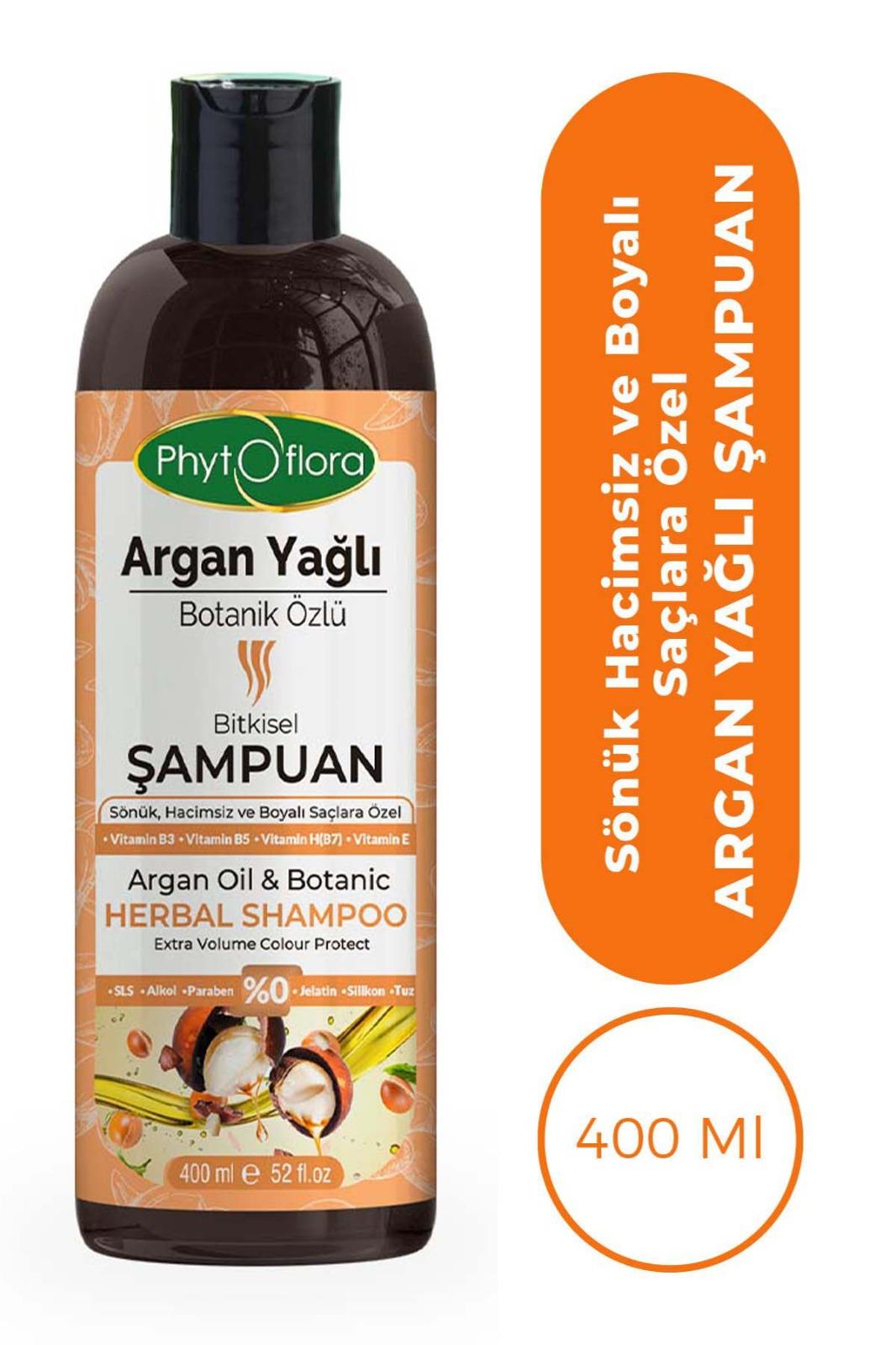 Tuzsuz Hassas Sönük Hacimsiz Ve Boyalı Saçlara Özel Argan Yağlı Bitkisel Şampuan