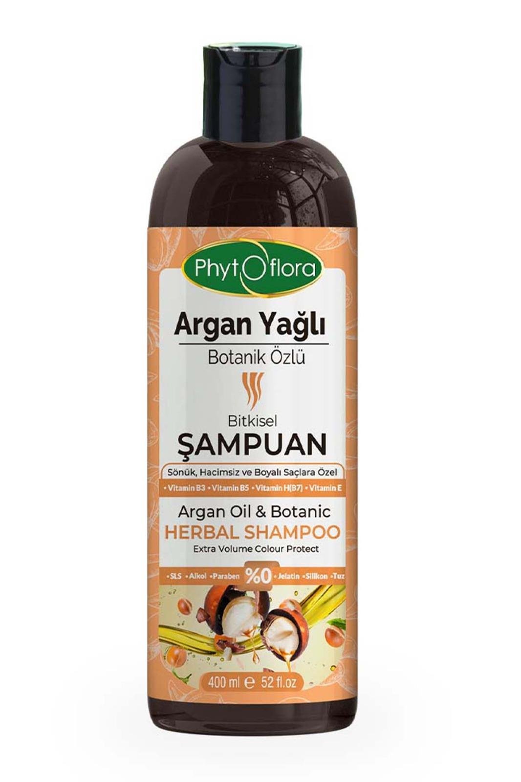 Tuzsuz Hassas Sönük Hacimsiz Ve Boyalı Saçlara Özel Argan Yağlı Bitkisel Şampuan