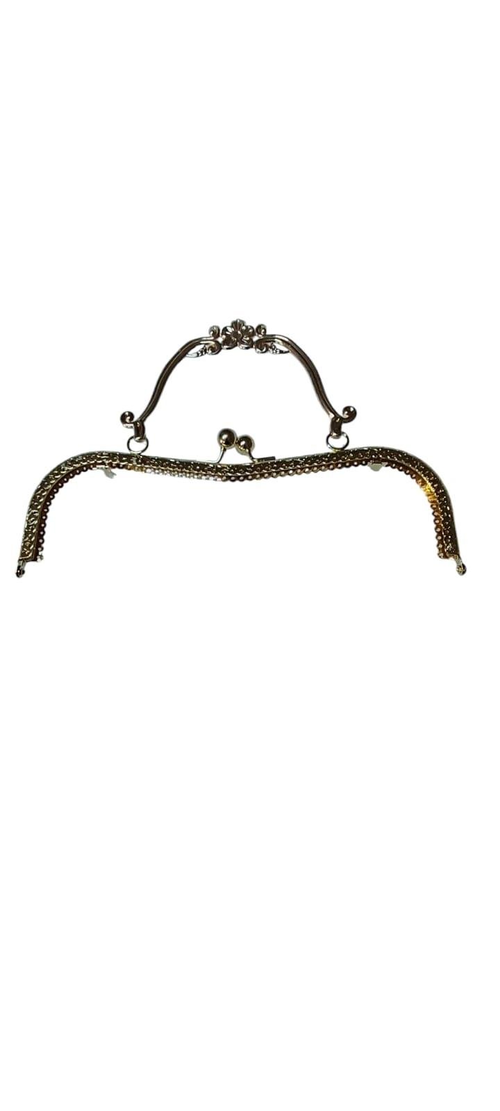  Çanta Klips Saplı Papatya 25 Cm Altın