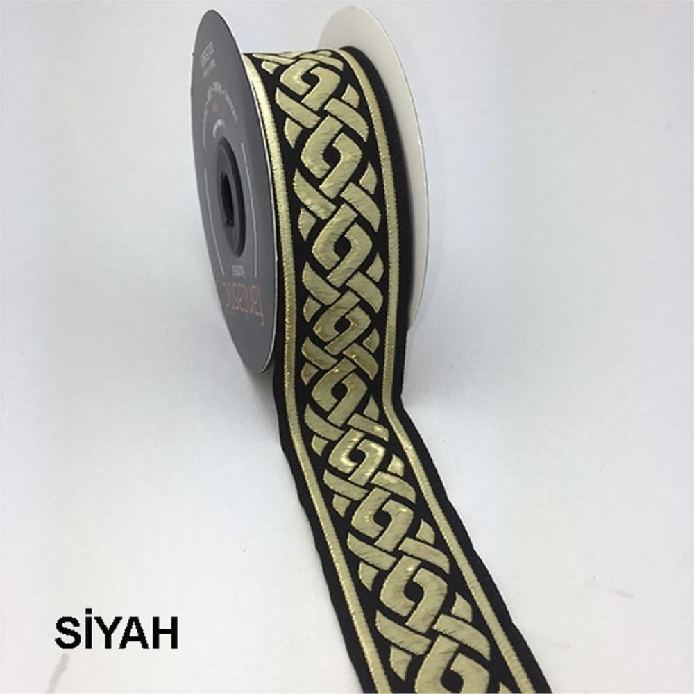 35069-Bordür - 10 mt Siyah-Altın