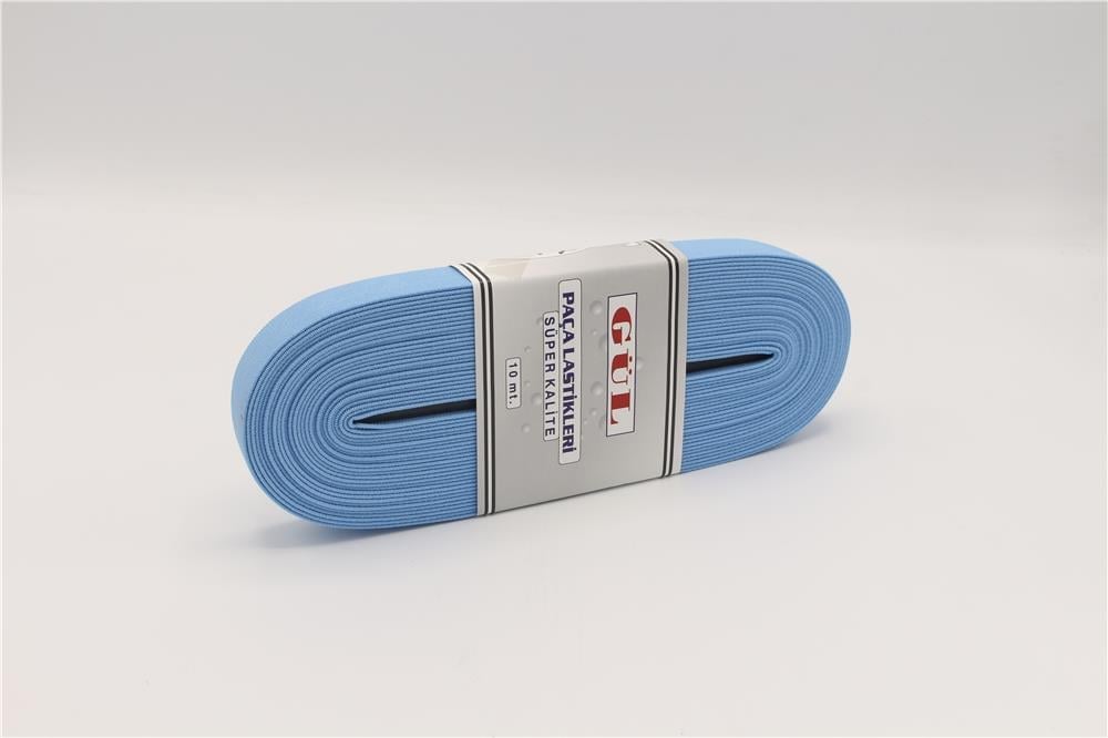 Gül Renkli Lastik 2 Cm - 10 mt Bebe Mavi