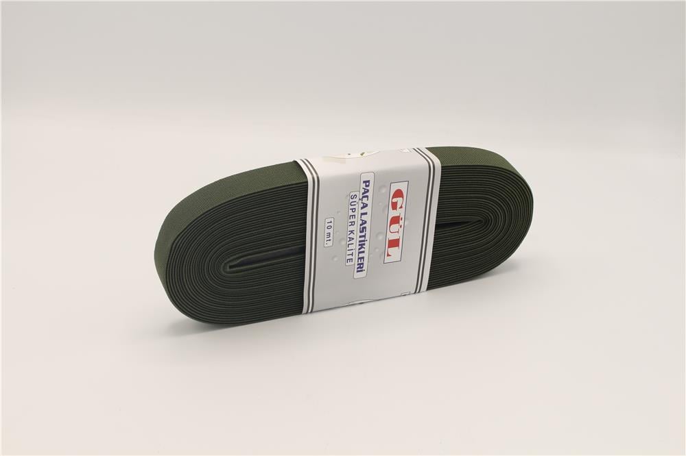 Gül Renkli Lastik 2 Cm - 10 mt Haki