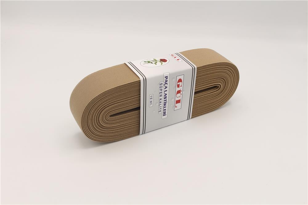 Gül Renkli Lastik 4 Cm - 10 mt Capucıno
