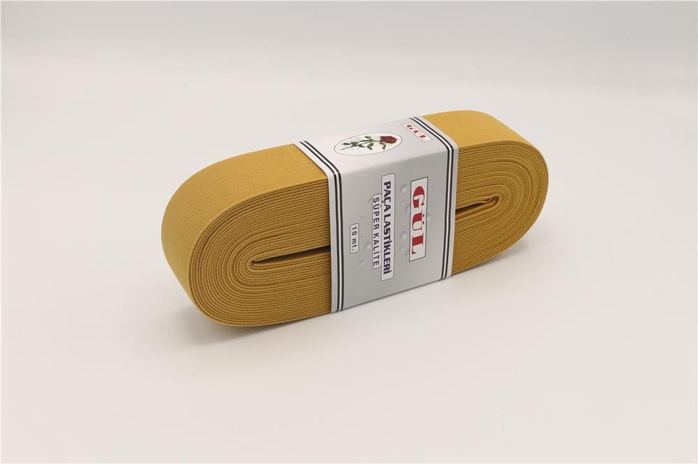 Gül Renkli Lastik 4 Cm - 10 mt Hardal