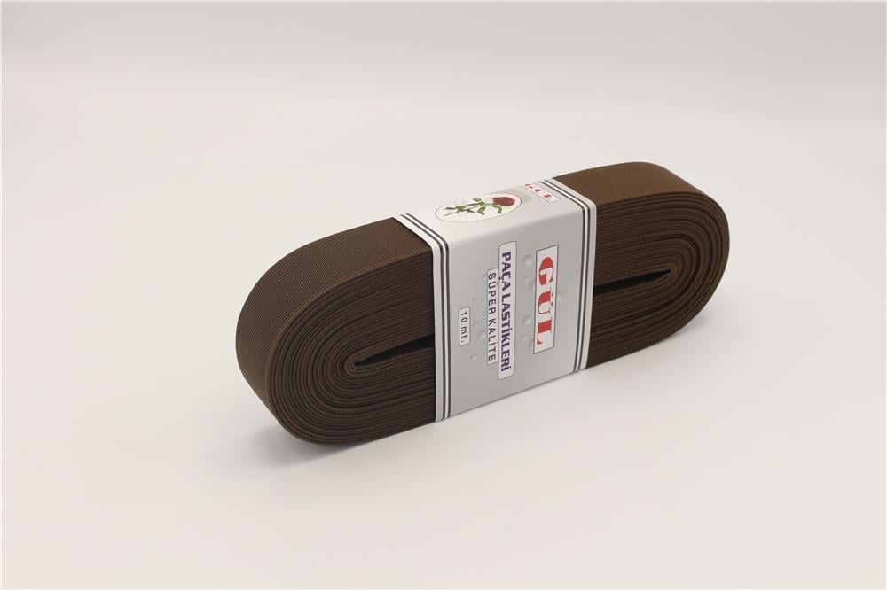 Gül Renkli Lastik 4 Cm - 10 mt Kahverengi
