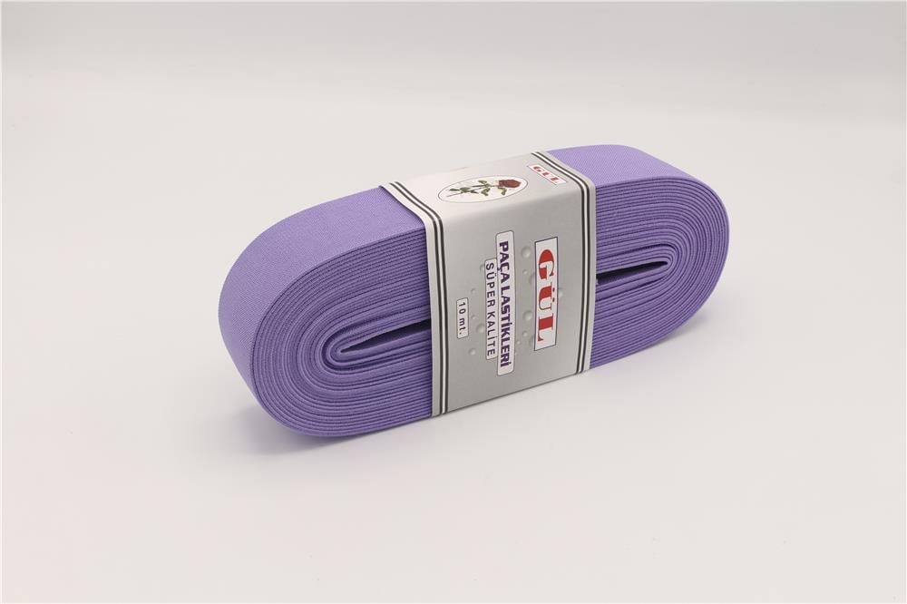 Gül Renkli Lastik 4 Cm - 10 mt Lila