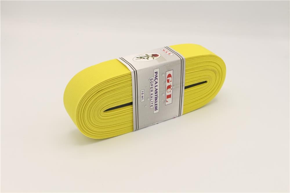 Gül Renkli Lastik 4 Cm - 10 mt Sarı