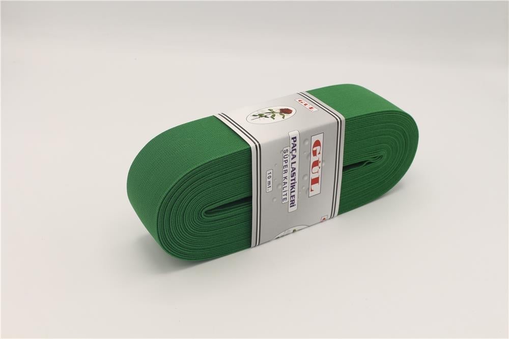 Gül Renkli Lastik 5 Cm - 10 mt Yeşil