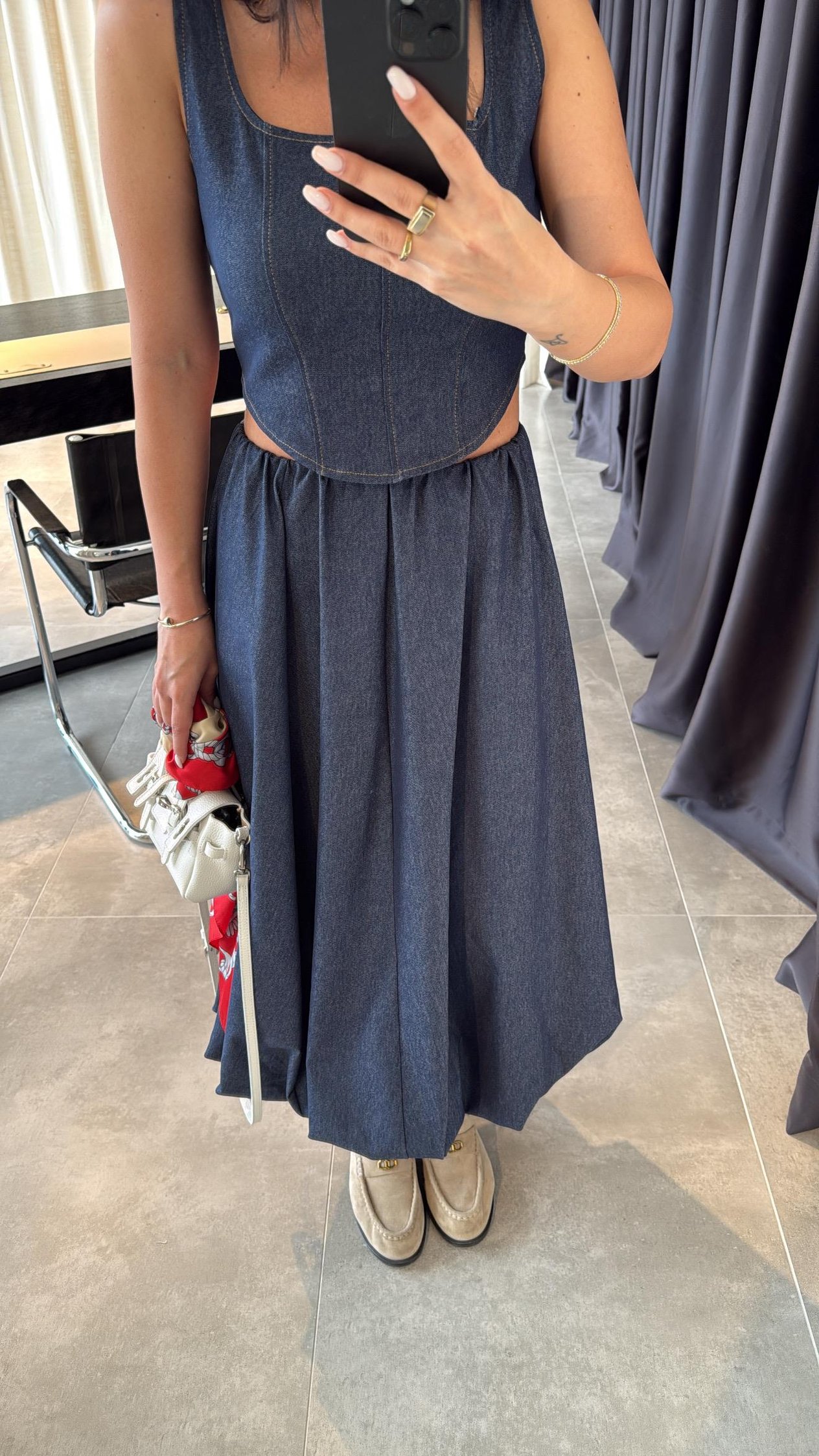 Denim Balon Etek
