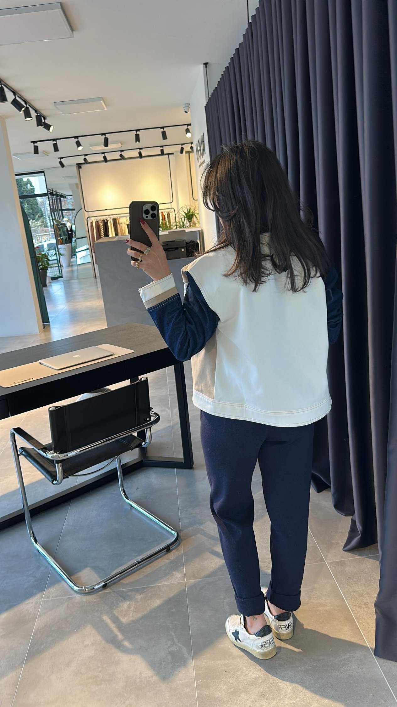 Denim Kuş İşlemeli Ceket 