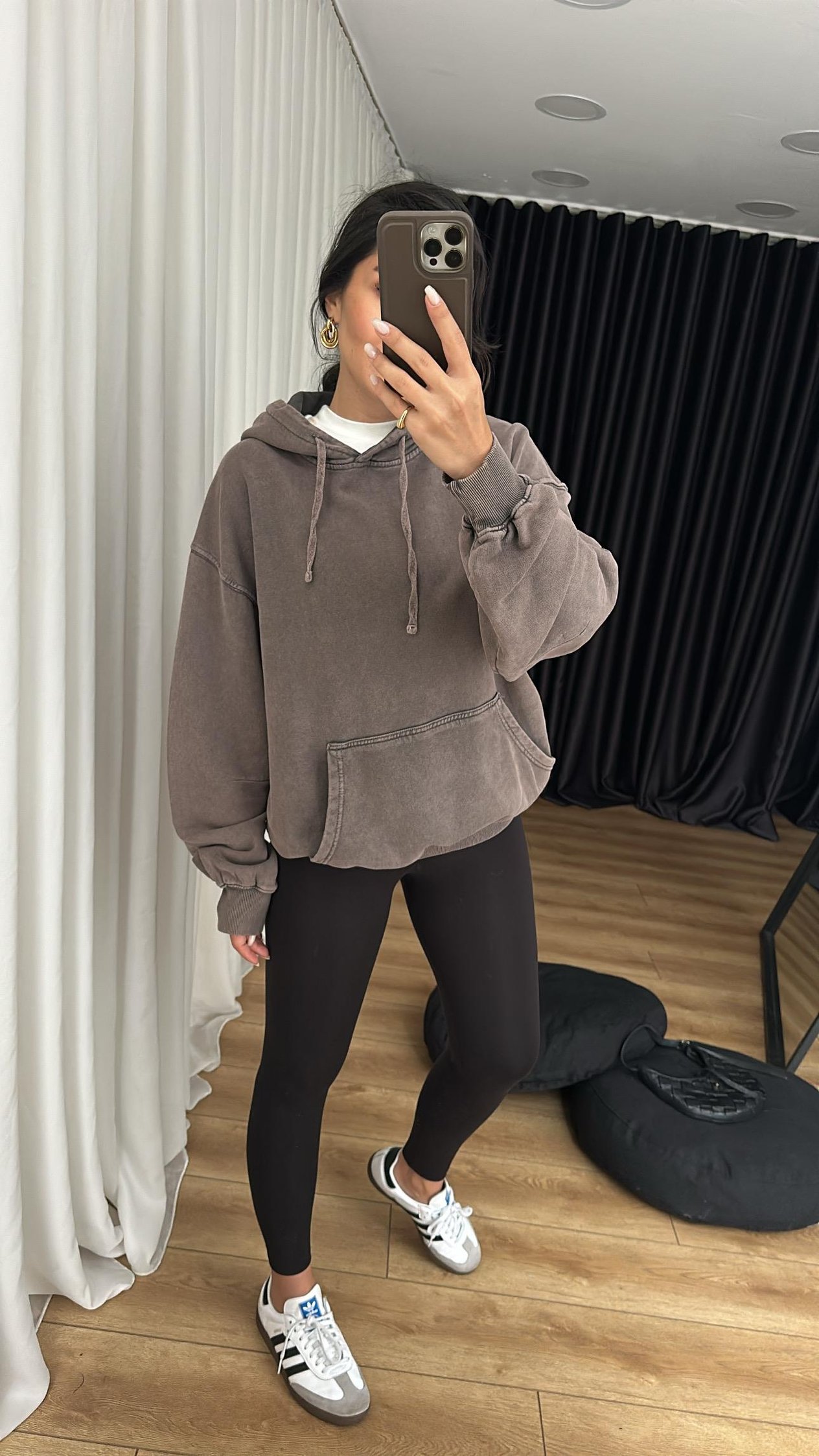 Kahve Kapişonlu Sweat