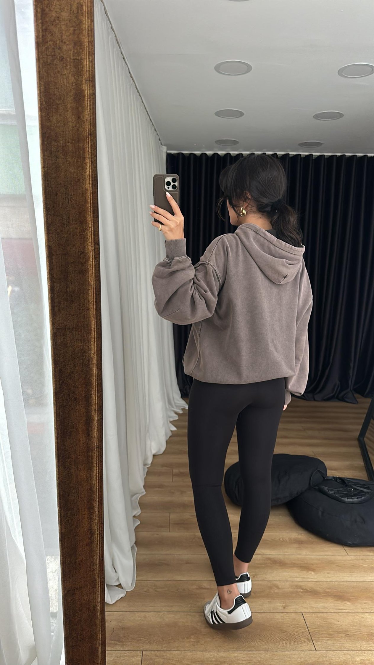 Kahve Kapişonlu Sweat