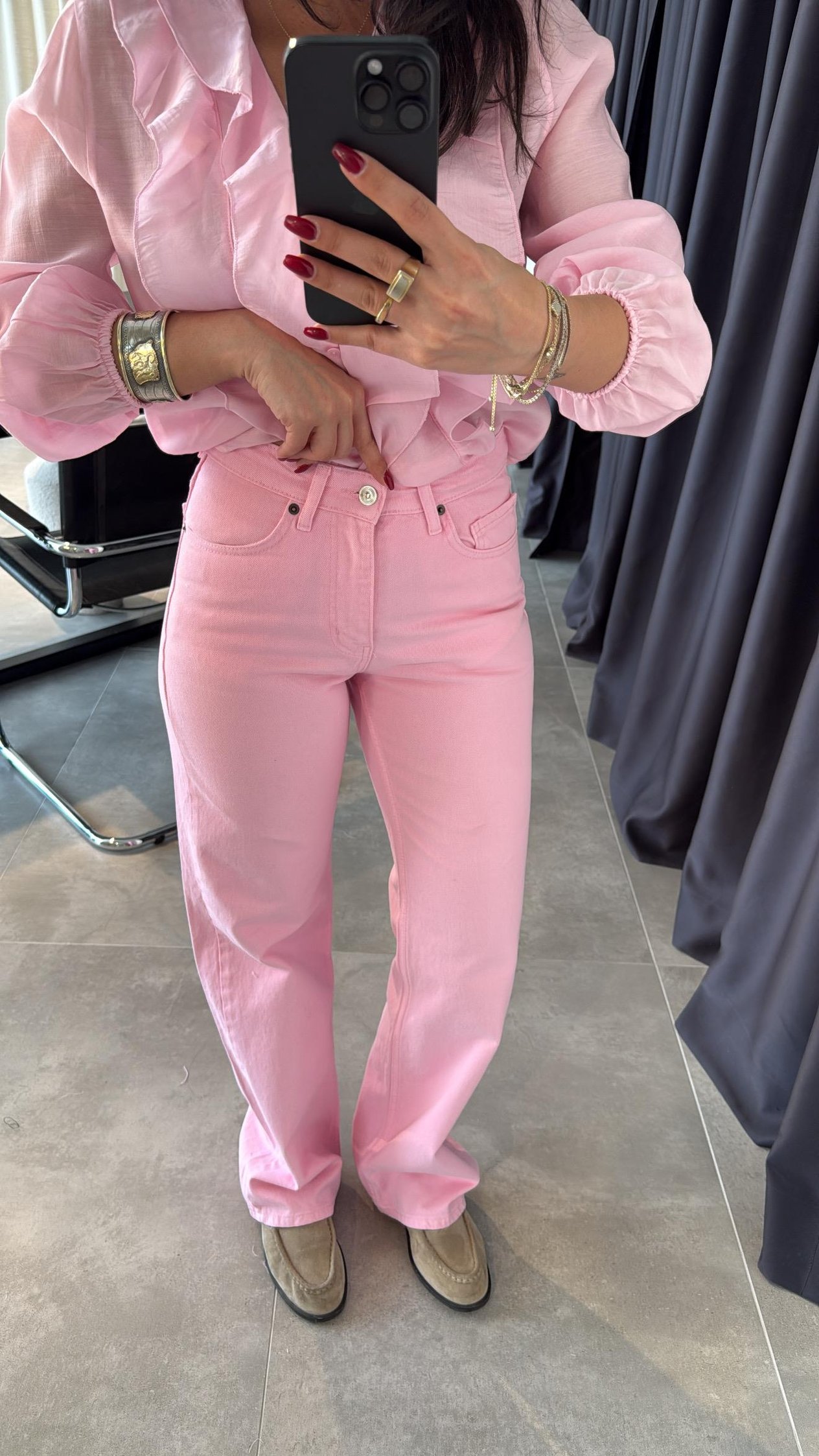 Pembe Straight Jean