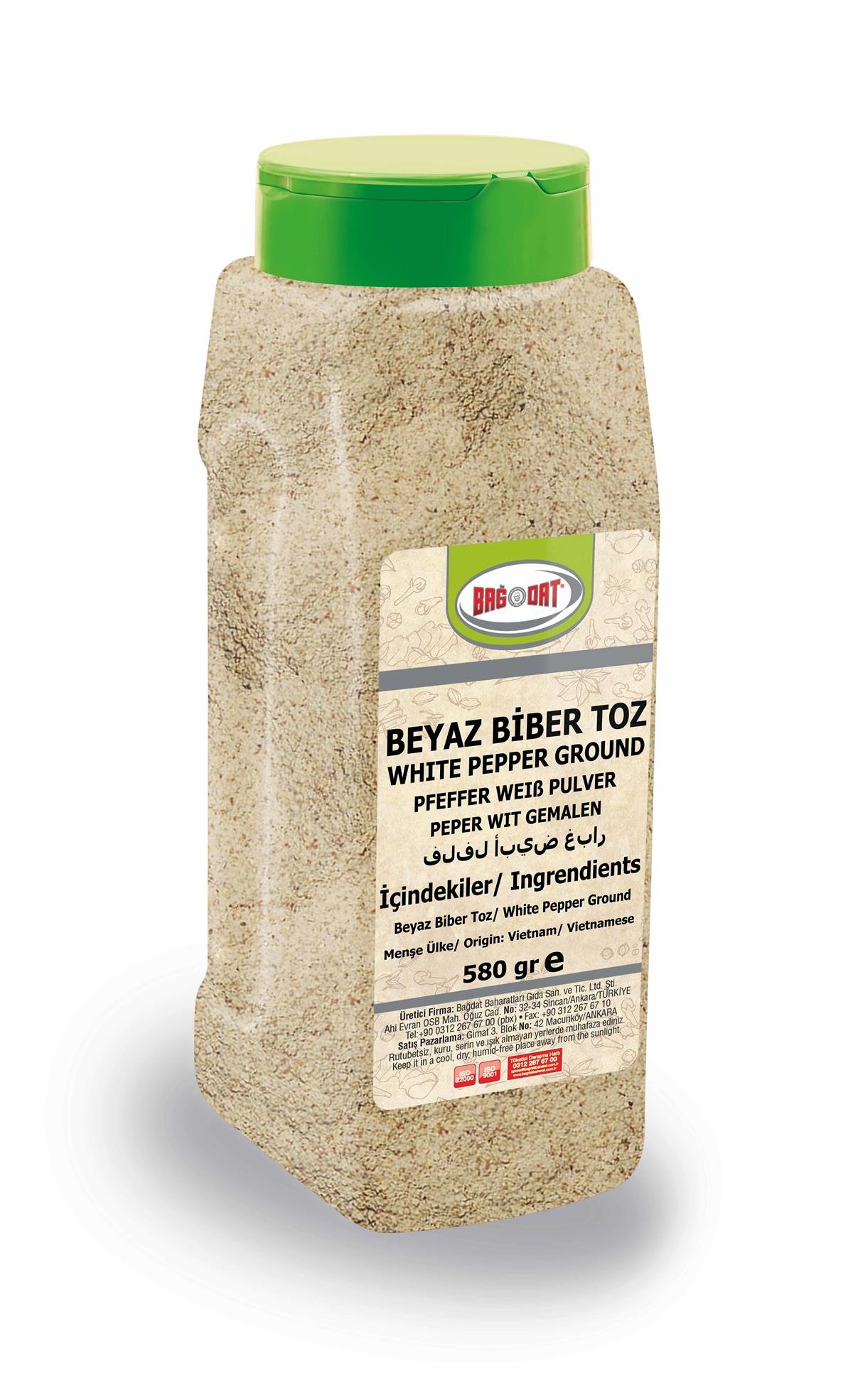Beyaz Biber Toz 580 Gr