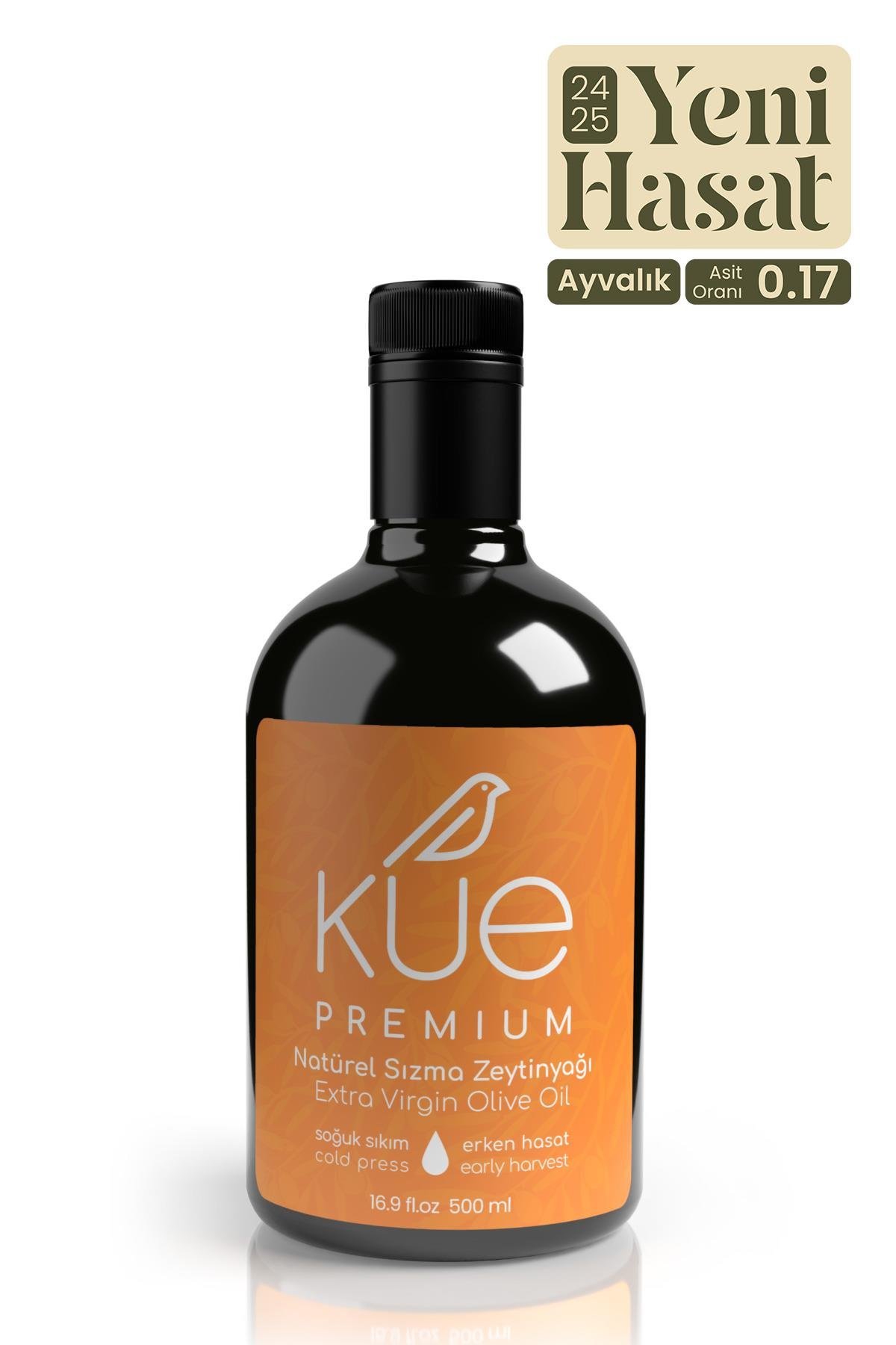 KUE Premium Seri Erken Hasat Soğuk Sıkım Natürel Sızma Zeytinyağı 500ml
