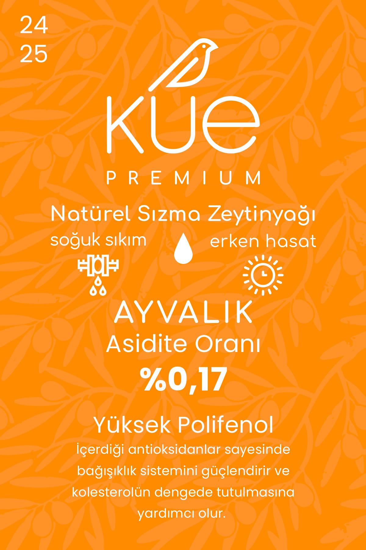 KUE Premium Seri Erken Hasat Soğuk Sıkım Natürel Sızma Zeytinyağı 2 Litre