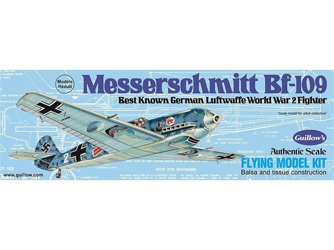 505  1/30 MESSERSCHMİTT -42 CM.-LASTİK MOTORLU UÇA