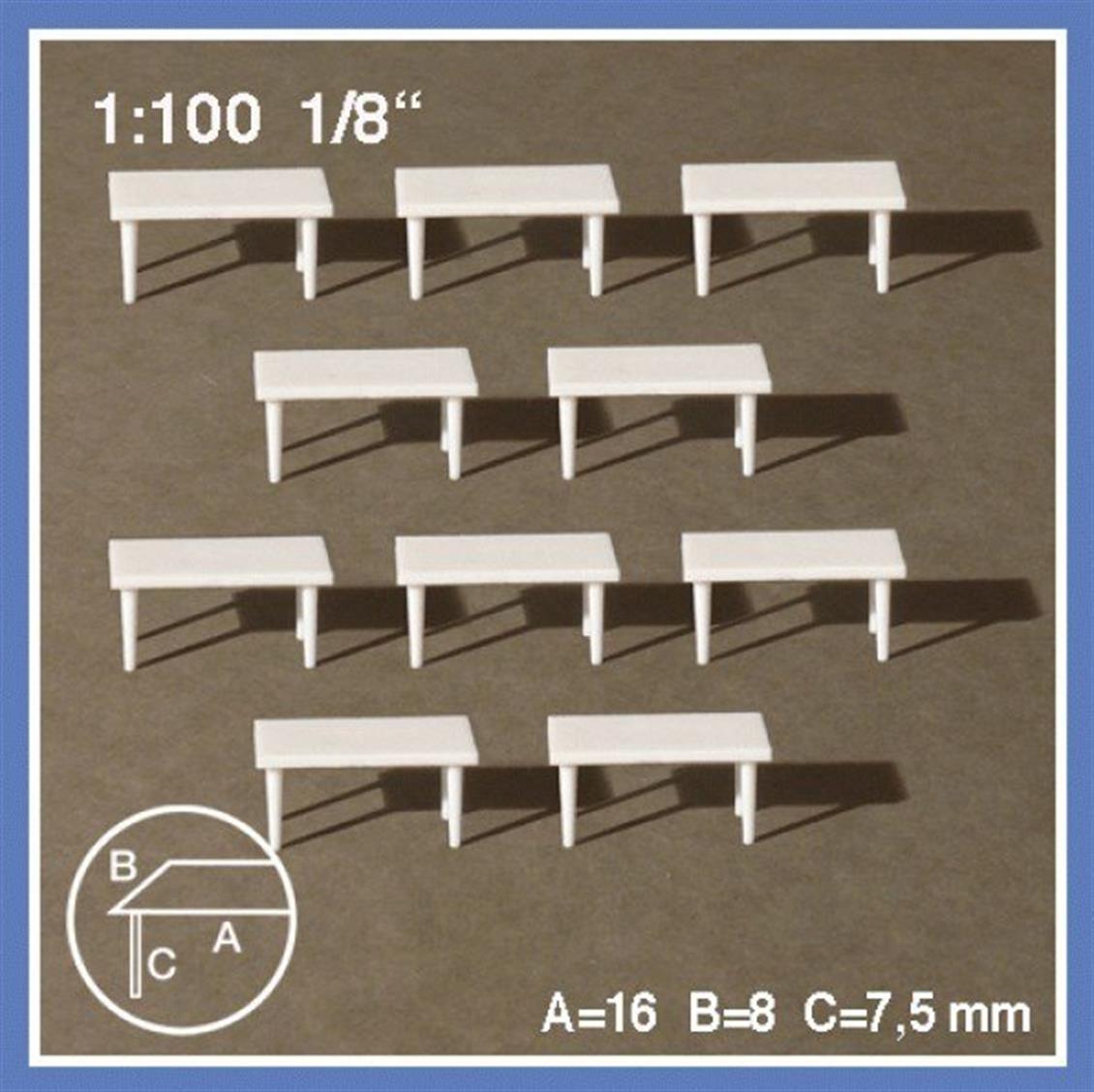5460202 1/100 10 TABELS-WHİTE-8 X 16 MM