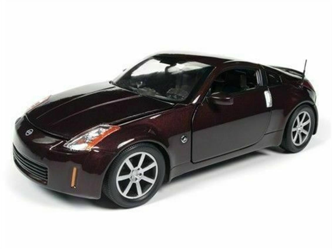 Autoworld 240 1/18 2003 Nissan 350Z Coupe, Metalik Kırmızı, Sergilemeye Hazır Metal Araba Modeli