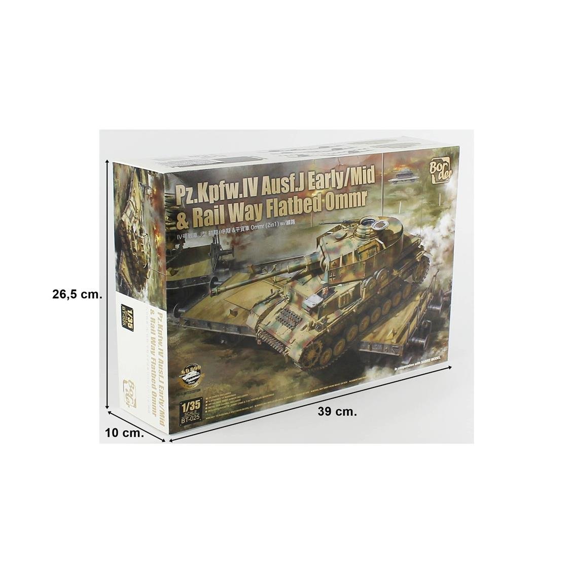 Border BT-025 1/35 Ölçek, Pz.Kpfw. IV Ausf. J , Erken Dönem Tankı ve Ommr Tren Vagonu , Plastik Model Kiti