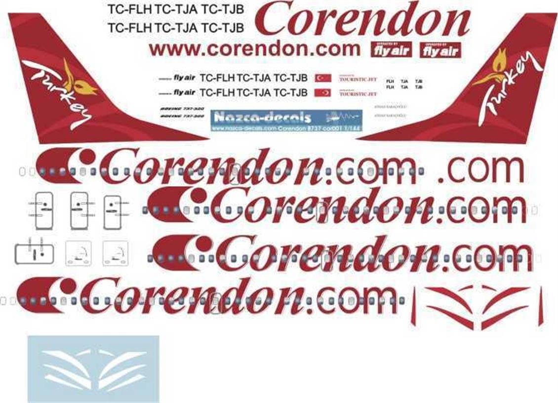 COR001 1/144 CORENDON FLYAİR 737-300