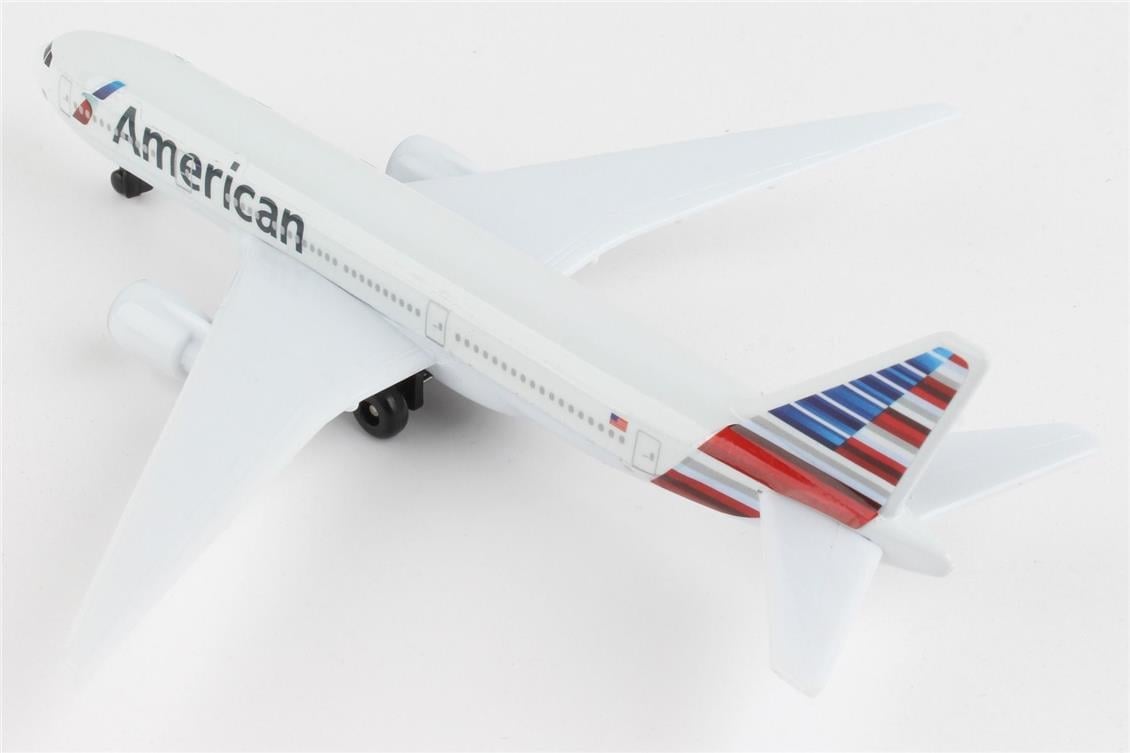 Daron 86RT-1664 American Airlines, 12,5 cm. Metal Gövde, Plastik Kanatlar, Sergilemeye Hazır Model Yolcu Uçağı