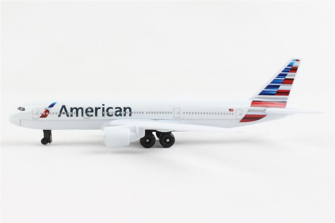 Daron 86RT-1664 American Airlines, 12,5 cm. Metal Gövde, Plastik Kanatlar, Sergilemeye Hazır Model Yolcu Uçağı