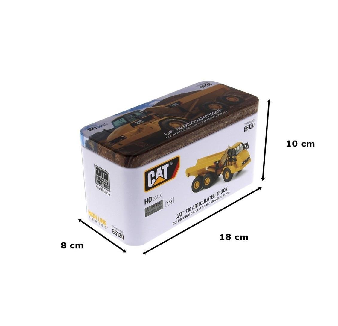 Diecast Masters 85130 1/87 Cat 730 Belden Kırmalı Kamyon, Sergilemeye Hazır Metal İş Makinası Modeli