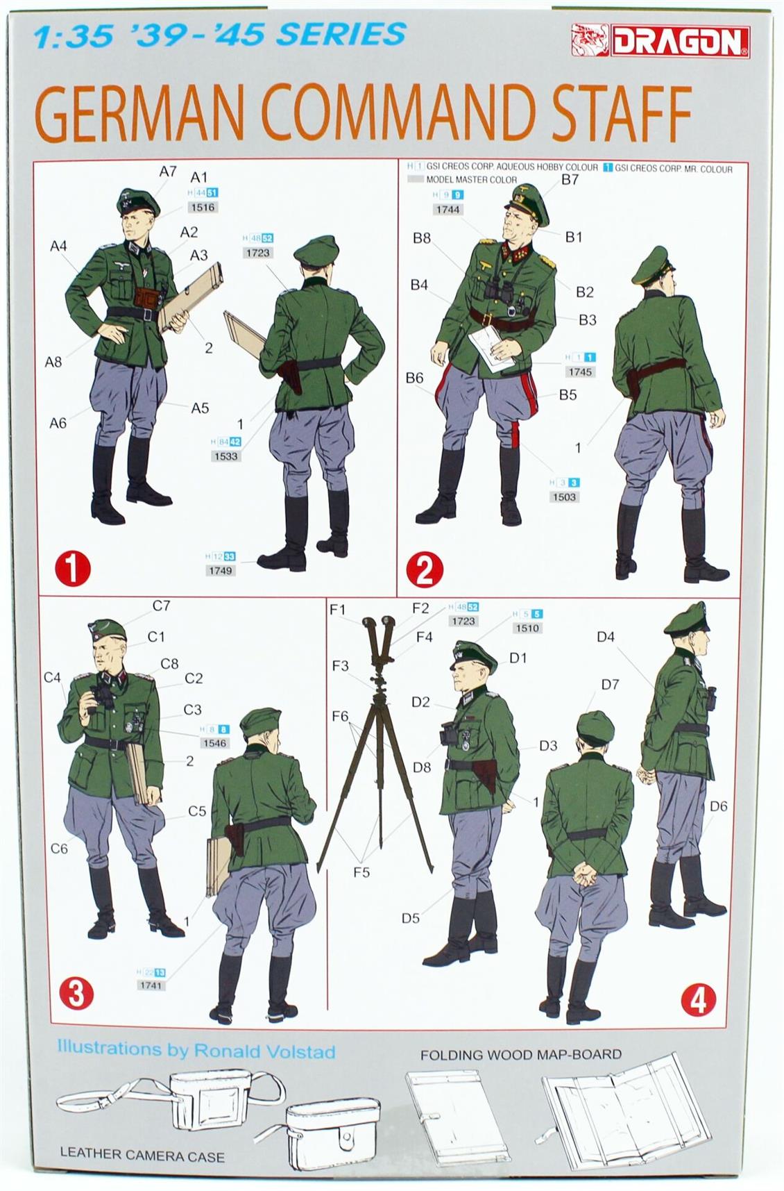 Dragon 6213 1/35 Ölçek Alman Komutan Figürleri (1939-45) Plastik Model Kiti